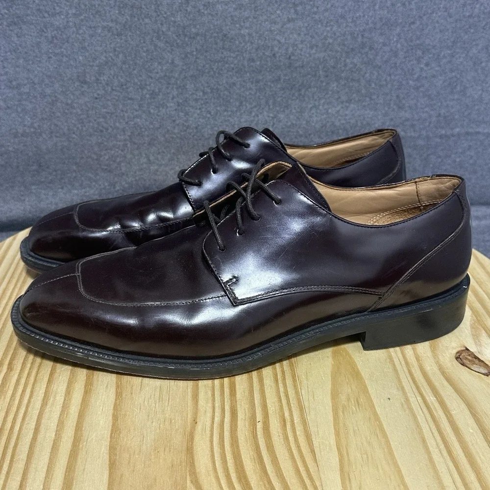 Rockport Mens Size‎ 11 M Walker Burgundy Leather Split Toe Oxford Shoes APM1235E